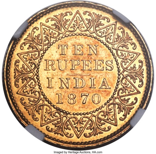10 rupees Victoria 1870-1875 - British Indies (British India) - www ...
