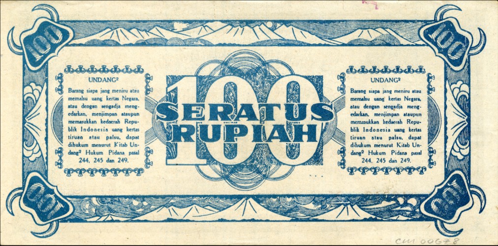 Indonesia - 100 rupiah Sukarno - Issue 1945 (1947) - www.cnumis.com